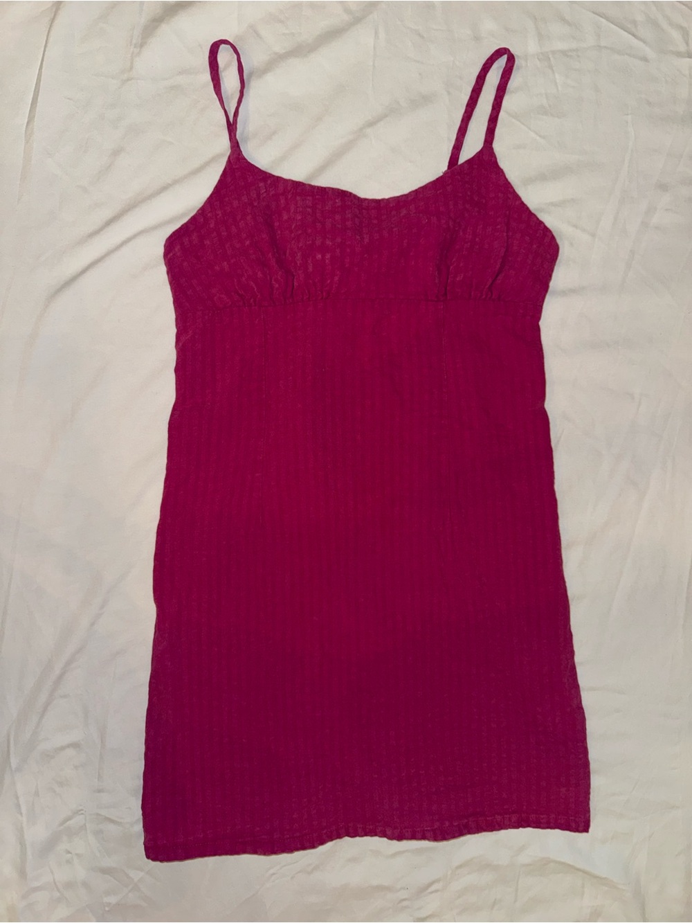 Wild Fable Magenta Textured Mini Dress - Medium